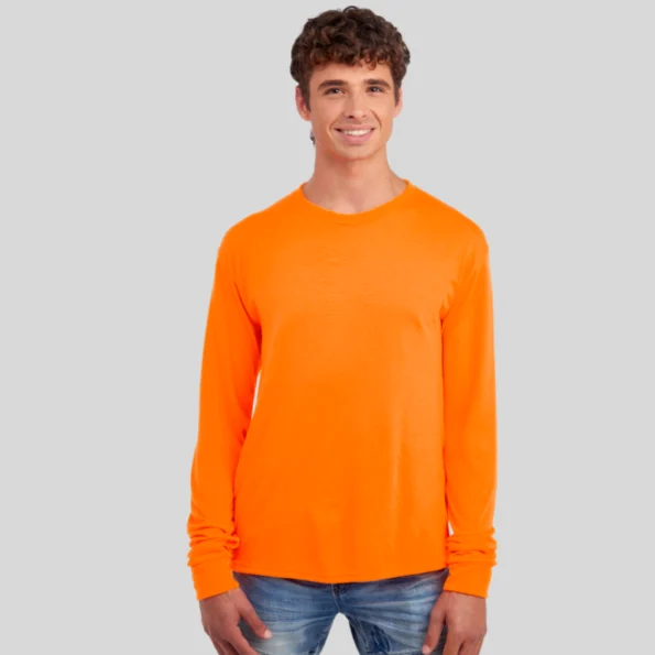 Wholesale Long Sleeve Moisture-Wicking Tee – Side View