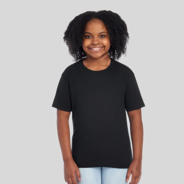 jerzees 29br youth moisture-wicking t-shirt front view