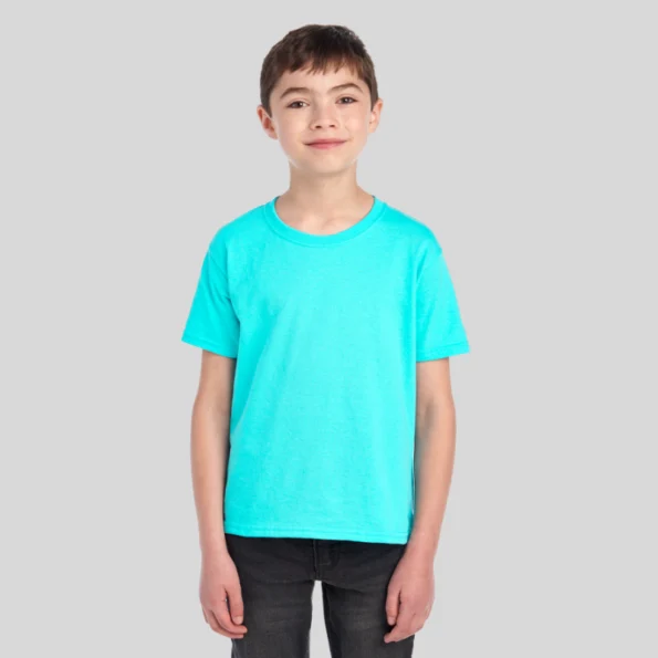 jerzees youth t-shirt 29br 50/50 cotton poly back view