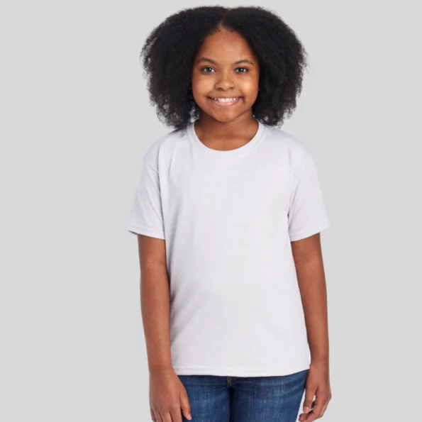 jerzees youth t-shirt 29br 50/50 cotton poly back view