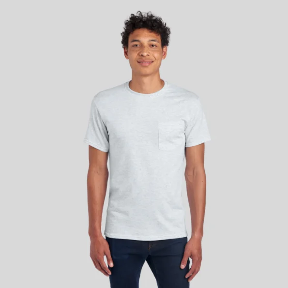 Jerzees 29MPR Unisex Pocket T-Shirt – Blank Tee with Chest Pocket