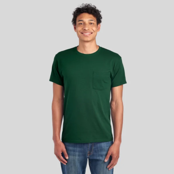 Jerzees 29MPR Unisex Pocket T-Shirt – Blank Tee with Chest Pocket