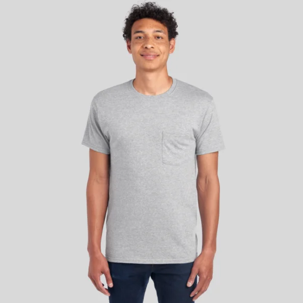 Jerzees 29MPR Unisex Pocket T-Shirt – Blank Tee with Chest Pocket