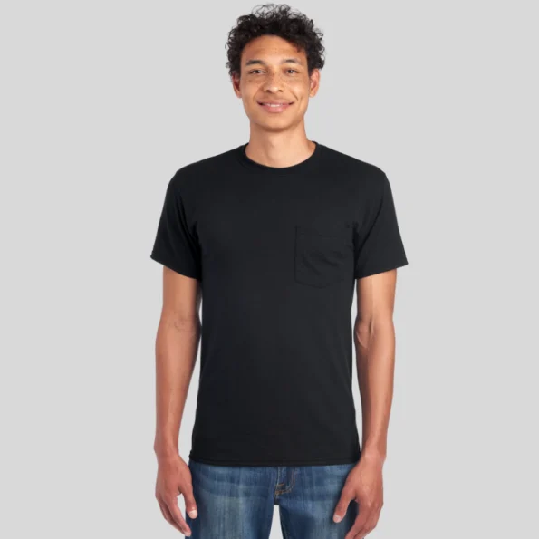 Jerzees 29MPR Unisex Pocket T-Shirt – Blank Tee with Chest Pocket