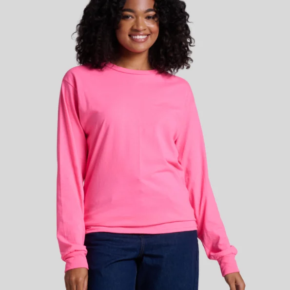 Jerzees 363L Long Sleeve T-Shirt – Unisex 100% Cotton Pre-Shrunk Jersey Tee