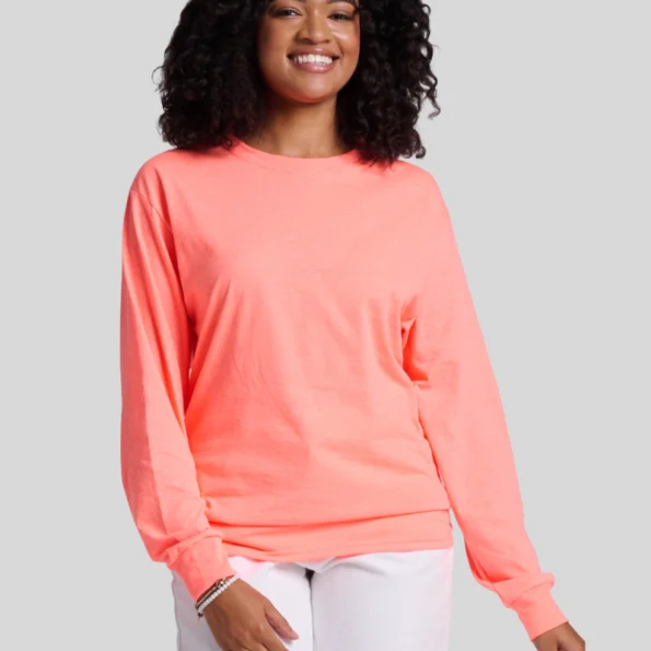 Jerzees 363L Long Sleeve T-Shirt – Unisex 100% Cotton Pre-Shrunk Jersey Tee