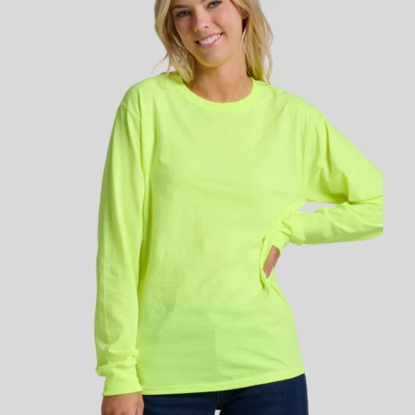 Jerzees 363L Long Sleeve T-Shirt – Unisex 100% Cotton Pre-Shrunk Jersey Tee