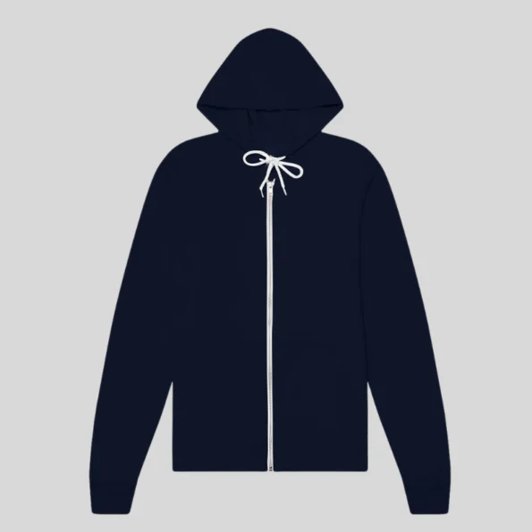 Soft unisex full-zip hoodie for custom printing and embroidery in Quebec and Canada