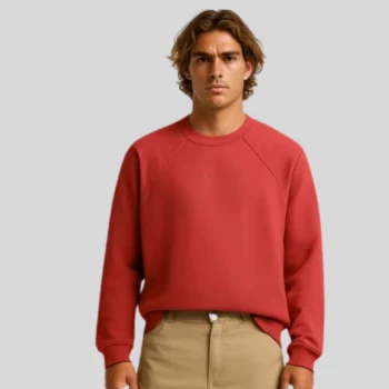 unisex raglan fleece sweatshirt 3901. Soft raglan fleece sweatshirt for custom printing and embroidery in Quebec and Canada