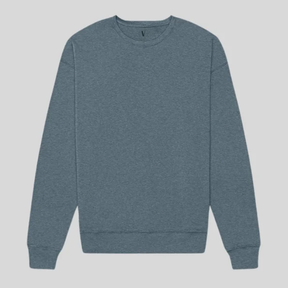 Unisex fleece drop shoulder sweatshirt perfect for screen printing or embroidery