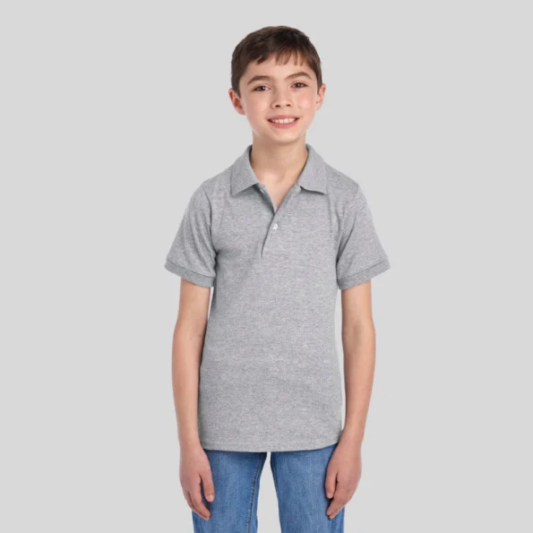 JERZEES 437K Youth Sport Polo Shirt– Moisture-Wicking & CPSIA Compliant