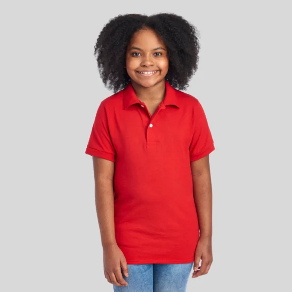JERZEES 437K Youth Sport Polo Shirt– Moisture-Wicking & CPSIA Compliant