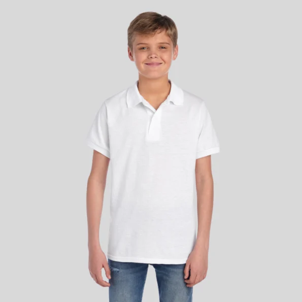 JERZEES 437K Youth Sport Polo Shirt– Moisture-Wicking & CPSIA Compliant