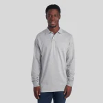 437LR-DRI-P-LONG-SLEEVE-SPORT-SHIRT-WHITE-FRONT