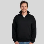 4528MR-SUPERSWEATS-NUBLEND-UNI-QUARTER-ZIP-ASH-FRONT