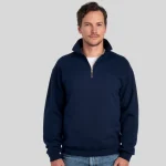 4528MR-SUPERSWEATS-NUBLEND-UNI-QUARTER-ZIP-ASH-FRONT