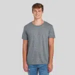 88MR-SNOW-HEATHER-RS-UNISEX-TSHIRT-CARIBEAN-BLUE-FRONT