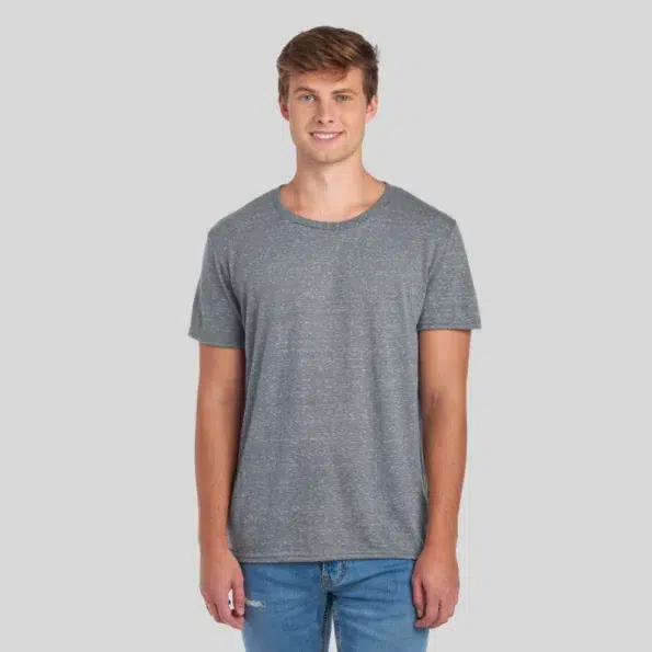 Jerzees 88MR Unisex T-Shirt – Soft Ring-Spun Snow Heather Fabric for Custom Printing