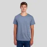 88MR-SNOW-HEATHER-RS-UNISEX-TSHIRT-CARIBEAN-BLUE-FRONT