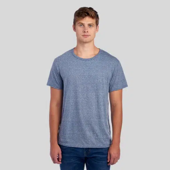 Jerzees 88MR Unisex T-Shirt – Soft Ring-Spun Snow Heather Fabric for Custom Printing