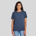 88MR-SNOW-HEATHER-RS-UNISEX-TSHIRT-CARIBEAN-BLUE-FRONT