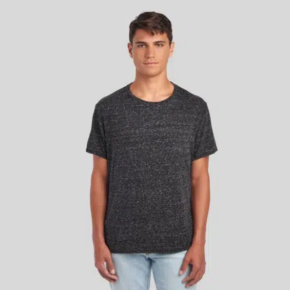 Jerzees 88MR Unisex T-Shirt – Soft Ring-Spun Snow Heather Fabric for Custom Printing