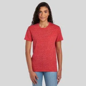 Jerzees 88MR Unisex T-Shirt – Soft Ring-Spun Snow Heather Fabric for Custom Printing