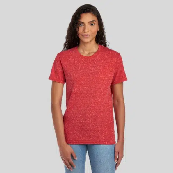 Jerzees 88MR Unisex T-Shirt – Soft Ring-Spun Snow Heather Fabric for Custom Printing