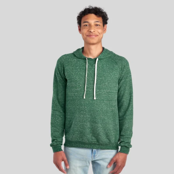 Jerzees 90MR Unisex Raglan Hood – Lightweight French Terry Hoodie with Snow Heather Fabric