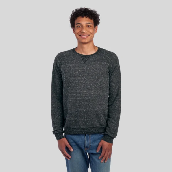 Jerzees 91MR Raglan Crew – Snow Heather Lightweight Unisex Sweatshirt
