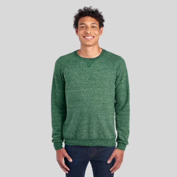 Jerzees 91MR Raglan Crew – Snow Heather Lightweight Unisex Sweatshirt
