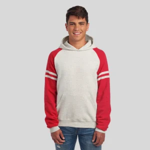 Chandail varsity JERZEES 97CR unisexe – Molleton NuBlend contrasté pour impression personnalisée