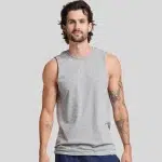 64MTTM0-DRI-POWER-CVC-Perf.-Unisex-Muscle-BLACK-HEATHER-FRONT