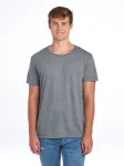 88MR SNOW HEATHER RS UNISEX TSHIRT-CARIBEAN BLUE-FRONT