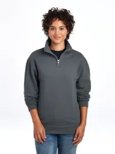 Chandail à quart de zip JERZEES 995MR – col cadet, molleton NuBlend, parfait pour impression.