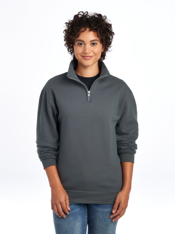 Quarter Zip Sweatshirt Fleece 995MR – Cadet Collar | Volgania