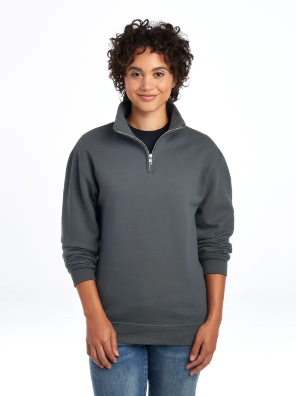 Quarter Zip Sweatshirt Fleece 995MR – Cadet Collar | Volgania