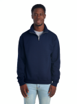 995MB NUBLEND UNI QUARTER-ZIP CADET C SWEAT-WHITE-FRONT