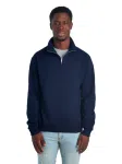 995MB NUBLEND UNI QUARTER-ZIP CADET C SWEAT-WHITE-FRONT