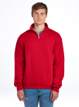 995MB NUBLEND UNI QUARTER-ZIP CADET C SWEAT-WHITE-FRONT