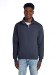 995MB NUBLEND UNI QUARTER-ZIP CADET C SWEAT-WHITE-FRONT