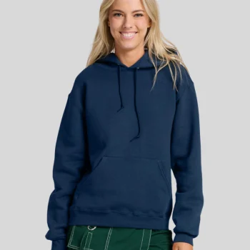 Heavyweight unisex hoodie (12 oz) with pill-resistant fleece, tear-away label and 2-ply hood. Built for printing, layering and workwear comfort.