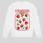 Strawberries Design Crewneck Sweatshirt – Custom Wholesale Blank