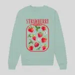 Strawberries Design Crewneck Sweatshirt – Custom Wholesale Blank