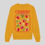Strawberries Design Crewneck Sweatshirt – Custom Wholesale Blank