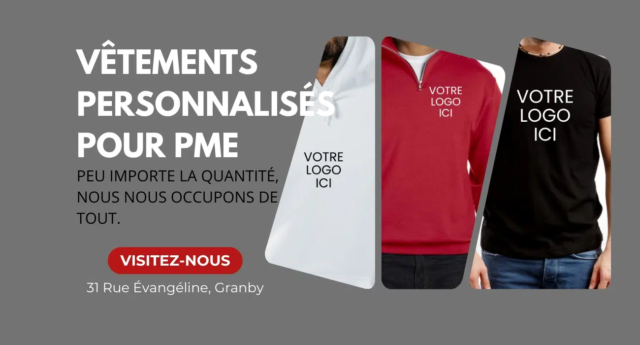 Service de vêtements personnalisés pour PME à Granby,