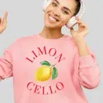 Limon‑cello graphic crewneck sweatshirt DTF