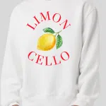 Limon‑cello graphic crewneck sweatshirt DTF